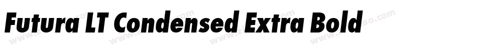Futura LT Condensed Extra Bold Oblique字体转换